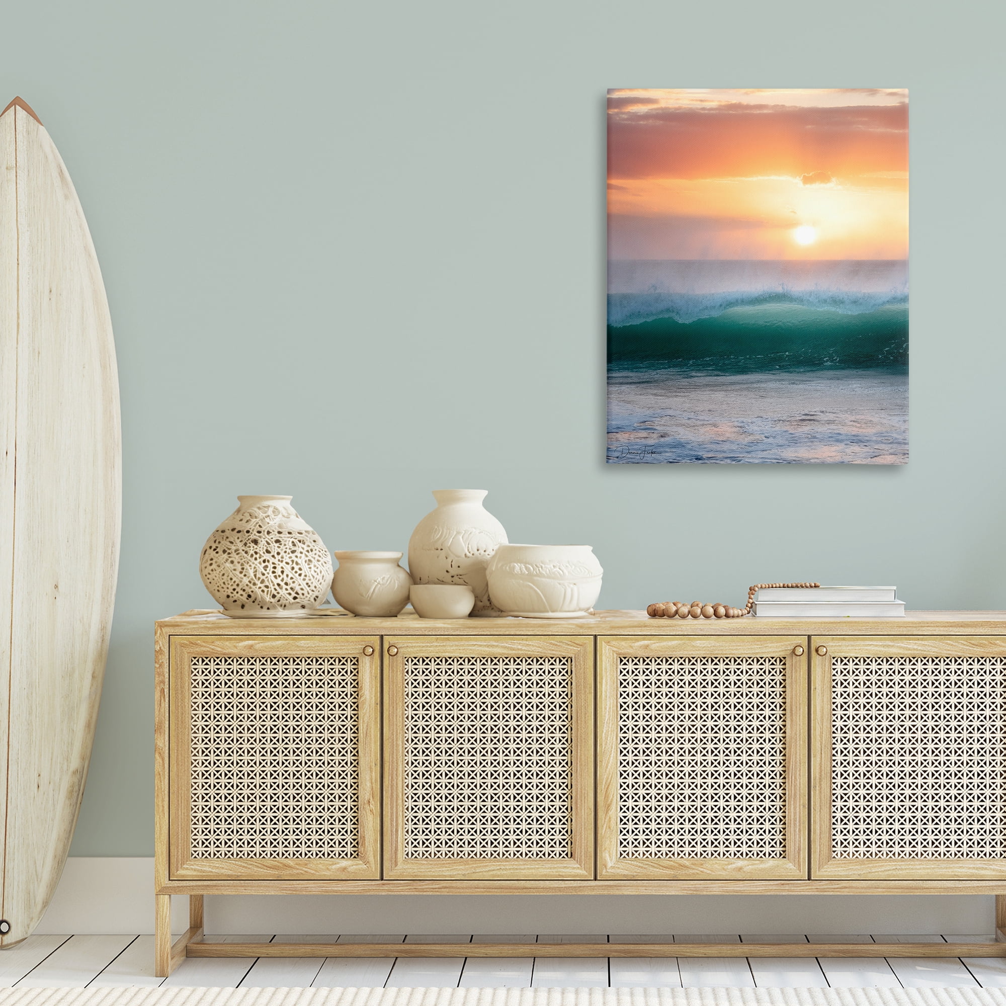 Stupell Industries Breaking Sea Wave Coastal Photography Gallery Wrapped Canvas Art Print Wall Art, 30 x 40