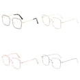 thumbnail image 4 of Guardurnaity Marco de lente Anti-azul, gafas para miopía, gafas cuadradas, gafas de lectura, suministros de oficina, marco plateado, grado de Type3 NO3, 4 of 6