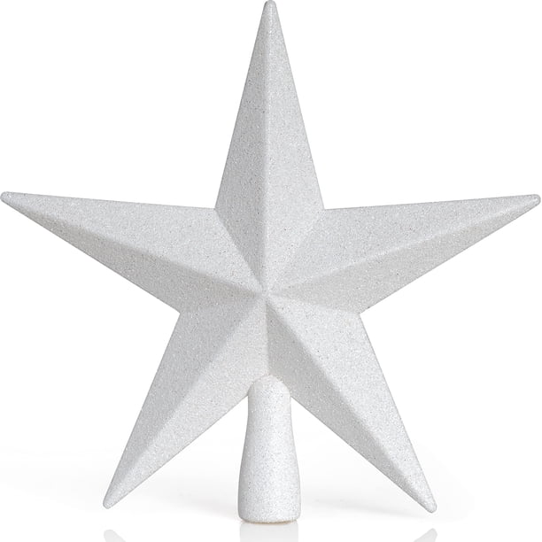 Adorno para árbol, estrella con purpurina, 20 cm, decoración navideña
