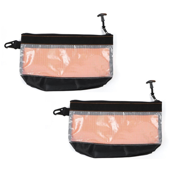 Pack of 2 Small Tool Zipper Pouch, Tool Bag Small for Electricians, Transparent Tool Bag Empty,Portable Tool Bag,2 * Electrician Repair Tool Bag(Including storage bag only),Black