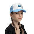 thumbnail image 4 of PAYOHTO Kids Halloween Spooky Night Scary Landscape Baseball Hat Back Adjustable Mesh Breathable Hats Sky Blue Trucker Cap Outdoor Fishing Sun Caps for Boys or Girls ages 4-10, 4 of 9
