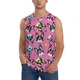 thumbnail image 3 of Uemuo Colorful Cute French Bulldog Pattern Men's Sleeveless T-Shirt,Muscle Athletic Tank Top, Moisture-wicking Quick-dry Breathable Classic Tee Top for Gym Run Outdoor Sports-, 3 of 8