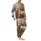 thumbnail image 2 of Balery Three Horses Oil Painting Pijama para Hombre de Dos Piezas con Manga Larga, Conjunto de Dormir y Descanso Suave con Bolsillos-XX-Large, 2 of 7