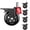 Black with Brake, variant on HOMLUX 5PK Rollerblade Desk Chair Mobility Kit with Brake, Floor-Friendly Replacement Office Chair Caster Wheels, Quiet Glide Seating Accessories, Black