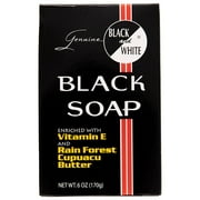 Genuine Black and White Black Soap, 6 oz., All Skin Type, Adult