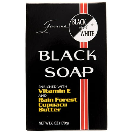 Genuine Black and White Black Soap, 6 oz., All Skin Type, Adult
