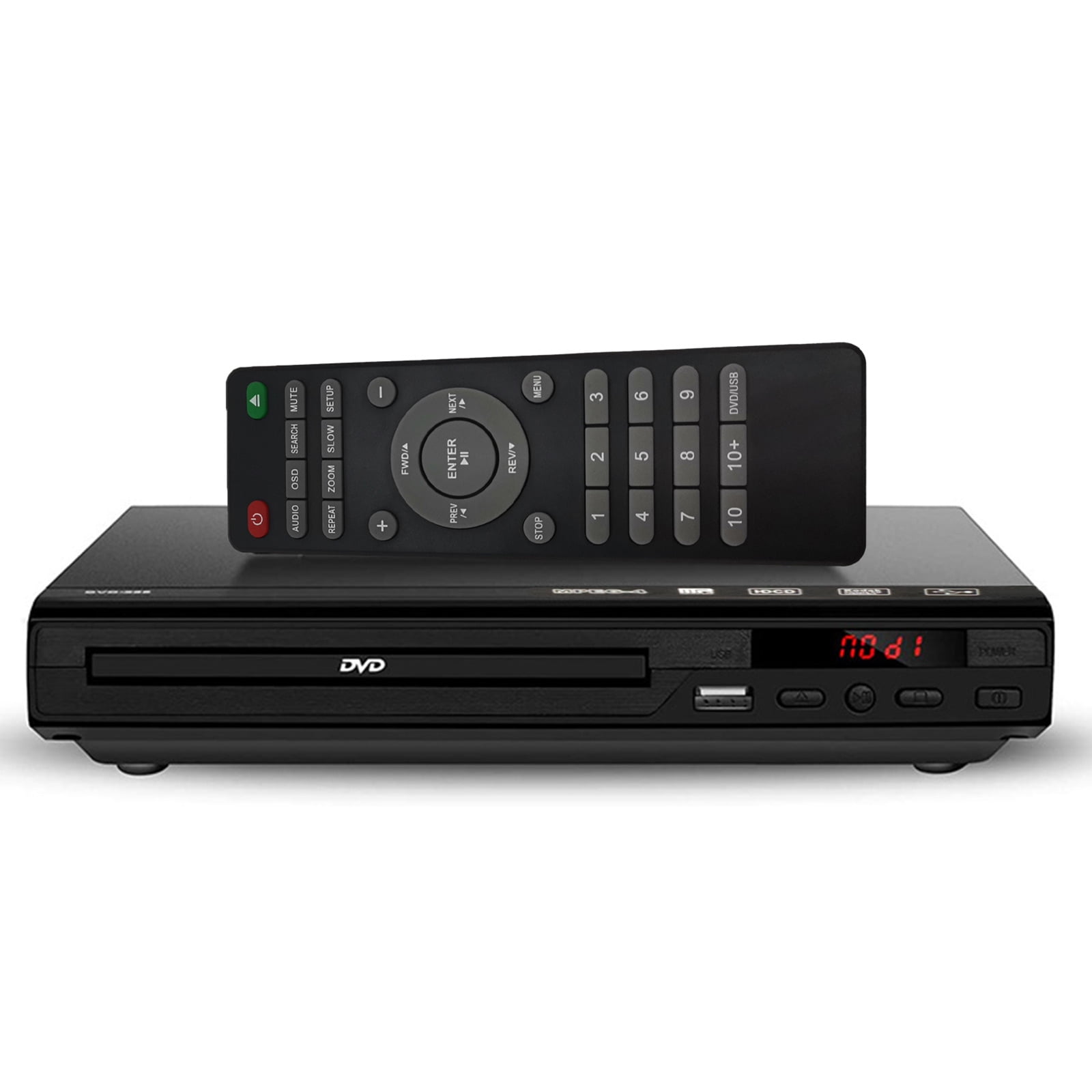 Mini DVD Player for TV Support 1080P with USB Input AV Cable Remote Home DVD Player