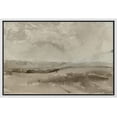 thumbnail image 5 of PixonSign Framed Canvas Print Wall Art Pastel Brown Mountain Valley Landscape Nature Wilderness Illustrations Modern Art Decorative Minimal Rustic for Living Room, Bedroom, Office - 24"x36" White, 5 of 5