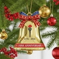 thumbnail image 2 of USA 250th Anniversary Commemorative Ornament, 2D Acrylic Bell Hanging Decorations for Christmas Tree, Worth Collectible Patriotic Gift, Lightweight and Durable, Exquisitely Polished, #D, 2 of 7