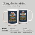 thumbnail image 4 of 15 fl oz Ceramic Mug, Boulder, Colorado, Signpost Destinations, Contour, Dishwasher & Microwave Safe, 4 of 5