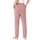 thumbnail image 3 of Pantalones de pijama para mujer INSPIRE CHIC, suaves y cómodos, pantalones de lounge, ropa de dormir con bolsillo, color rosa, 3 of 6