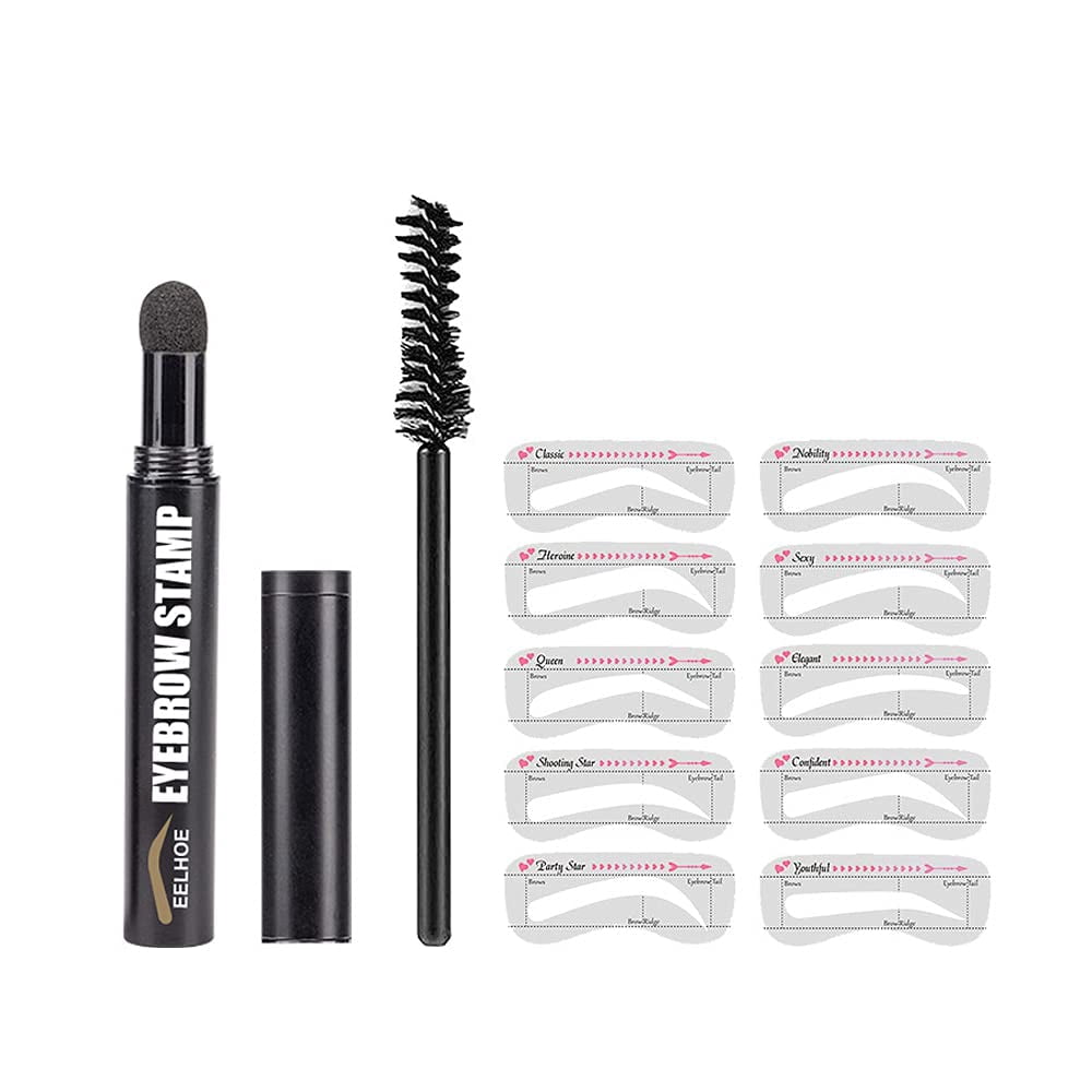 Zalati Eyebrow Powder Stick – Augenbrauen-Stempel In Dunkelbraun, Wasserfest & Langhaltend, Einfach Im Auftrag