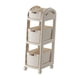 thumbnail image 2 of Carrito con ruedas para frutas y verduras, ideal para lavandería, oficina y comedor. Blanco de 3 capas., 2 of 9