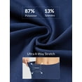 thumbnail image 5 of BALEAF Womens Yoga Capri Pants High Waist Capri Leggings with Pockets Wide Leg Crop Exercise Workout Summer Pants Navy Blue L, 5 of 6