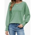 thumbnail image 2 of Women's Casual Tops Loog Sleeve Loose Blouses T Shirts, 2 of 7
