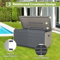 thumbnail image 3 of 260 Gallon Extra-Large Plastic Deck Box – Durable Patio Storage Solution with Lock, Wheels & Waterproof Lid. Perfect for Storing Outdoor Cushions, Garden Tools, and Pool Supplies, 3 of 9