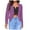 Purple, variant on YDFCWXW Womens Open Front Work Blazer Long Sleeve Office Jacket Solid Color Cardigans with Zipper Pockets Yellow, XXL