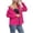 Hot Pink, variant on GigrtiJin Women's Button down Shirt Casual Long Sleeves Solid Color Shirts Fashion Loose Work Tops with Pocket