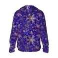 thumbnail image 3 of Uemuo blue purple Snowflake Pattern Women's Full Zip UPF 50+ Sun Protection Hoodie Jacket Long Sleeve Sun Shirt Hiking Outdoor Performance with Pockets-Medium, 3 of 9