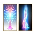 thumbnail image 2 of Designart "Light Expansion Abstracted Consciousness" Abstract Shapes Framed Wall Art Set Of 2 - Transitional Blue Gallery Wall Frame Set For Home Decor, 2 of 6