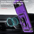 thumbnail image 4 of TECH CIRCLE for Google Pixel 9 Pro XL,Rugged Phone Case with Slide Camera Kickstand TPU Bumper Drop Proof Durable Military Grade Protective Case for Google Pixel 9 Pro XL 6.8" 2024,Purple, 4 of 9