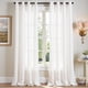 thumbnail image 1 of Cortinas Jinchan de lino blanco de 240 x 245 cm para sala de estar y dormitorio, 1 of 8