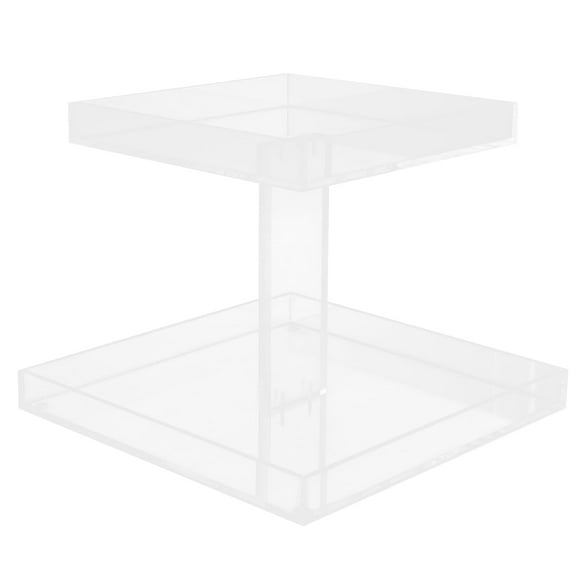 Double Storage Rack Decor Skincare Organizer Acrylic Bathroom Tray Acrylic Perfume Stand Perfume Shelf