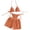 Orange, variant on XUNKUSGA Bikini Sets for Women Classic 3 Piece Womens Bathing Suits Fashion Striped Brazilian High Cut Bikini Sets with Textured Cover Up Shorts,Green,S