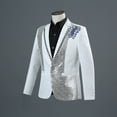 thumbnail image 6 of Abomasnow Mens Suits Slim Fit 2 Piece Suits for Men One Button Sparkly Jackets Pants Formal Dress Party Prom Tuxedo Suits Blazer Set on Clearance, 6 of 8