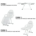 thumbnail image 4 of Adjustable Facial Bed Massage Table Beauty Salon Spa Equipment with Free Tattoo Stool(White), 4 of 18