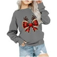 thumbnail image 2 of Bnwani Christmas Toddler Crew Neck Sweatshirts Boys Long Sleeve Casual Print Gray Size 8-9 Years, 2 of 4