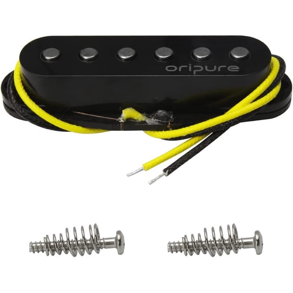OriPure TFF566 Alnico 5 Guitar Single Coil Pickup Bridge Pickup Black 1pc