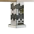 thumbnail image 4 of Table Lamp with Cuboid Shape and Mirrored Trim, Silver - Saltoro Sherpi, 4 of 5