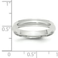 thumbnail image 5 of 14k White Gold 4mm Half Round with Edge Wedding Band Size 8.5 WHRE040, 5 of 9