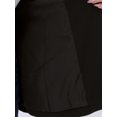 thumbnail image 6 of DARING DIVA Women's Plus Notched Lapel Long Sleeve Notched Lapel Business Blazer 1X Black, 6 of 6