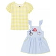 thumbnail image 2 of Kids Headquarters BLUE/YELLOW Toddler Girls Jersey T-shirt Jumper Set, US 3T, 2 of 4