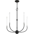 thumbnail image 4 of 5 Light Black Chandelier with Steel base material, 4 of 6