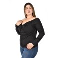 thumbnail image 2 of Blusa off shoulder con nudo Roman Fashion/Tallas Extras, 1911 (Negro) negro 40, 2 of 6