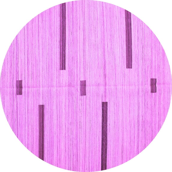 Ahgly Company Indoor Round Abstract Purple Contemporary Area Rugs, 4' Round