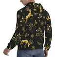 thumbnail image 6 of Honeii Christmas Gold Deers1 Pattern Mens Hoodies Men's Loose Sleeve Sweatshirt,Pullover Hooded Sweatshirt for Men,Essentials Hoodie-Medium, 6 of 7