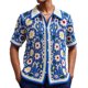 thumbnail image 1 of Blusa y camisa de manga corta con cuello vuelto para hombre, informal, de verano, a la moda, de color liso, de manga corta, con solapa, para hombre, 1 of 5