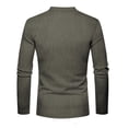 thumbnail image 4 of RUTAYY Men's T-Shirts Corduroy Casual Slim Fit Long Sleeve Tee Shirts Solid Color Basic Tops Business Daily Wear Vacation Beach Tees, 4 of 5