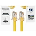 thumbnail image 3 of Cable Leader 14ft Cat5e UTP Non-Booted Ethernet Network Patch Cable 24AWG Bare Copper, Yellow, 3 of 5