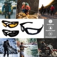 thumbnail image 4 of 3-Pack Motorcycle Riding Glasses for Adults Tween - 100% UV Windproof/Dustproof Goggles with Foam Cushion for Cycling, Biking, Outdoor Sports(Clear,Gray,Yellow), 4 of 7