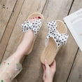 thumbnail image 5 of ZTTD Women's Shoes Wear Non-Slip Comfortable Fashion Bow Polka-Dot Slippers White, 5 of 8