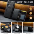 thumbnail image 3 of Detachable Wallet Compatible with Magsafe Wireless Charing for Samsung Galaxy S25 Ultra Case with Card Holder Magnetic Snap, RFID Blocking Kickstand 2 in 1 Shockproof Case for S25 Ultra, Black, 3 of 10