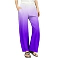 thumbnail image 2 of Atogsazn Children's Girls Wide Leg Pants Kids Casual Loose Lightweight Pants Trousers with Pocket 04-Purple 4-5 Years, 2 of 8