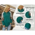 thumbnail image 4 of SHIBEVER Womens Tops Long Sleeve Round Neck T-Shirts for Women Fall Fashion Leopard Print Tops Casual Workout Loose Tunics Tops Green Blouses Size L, 4 of 8