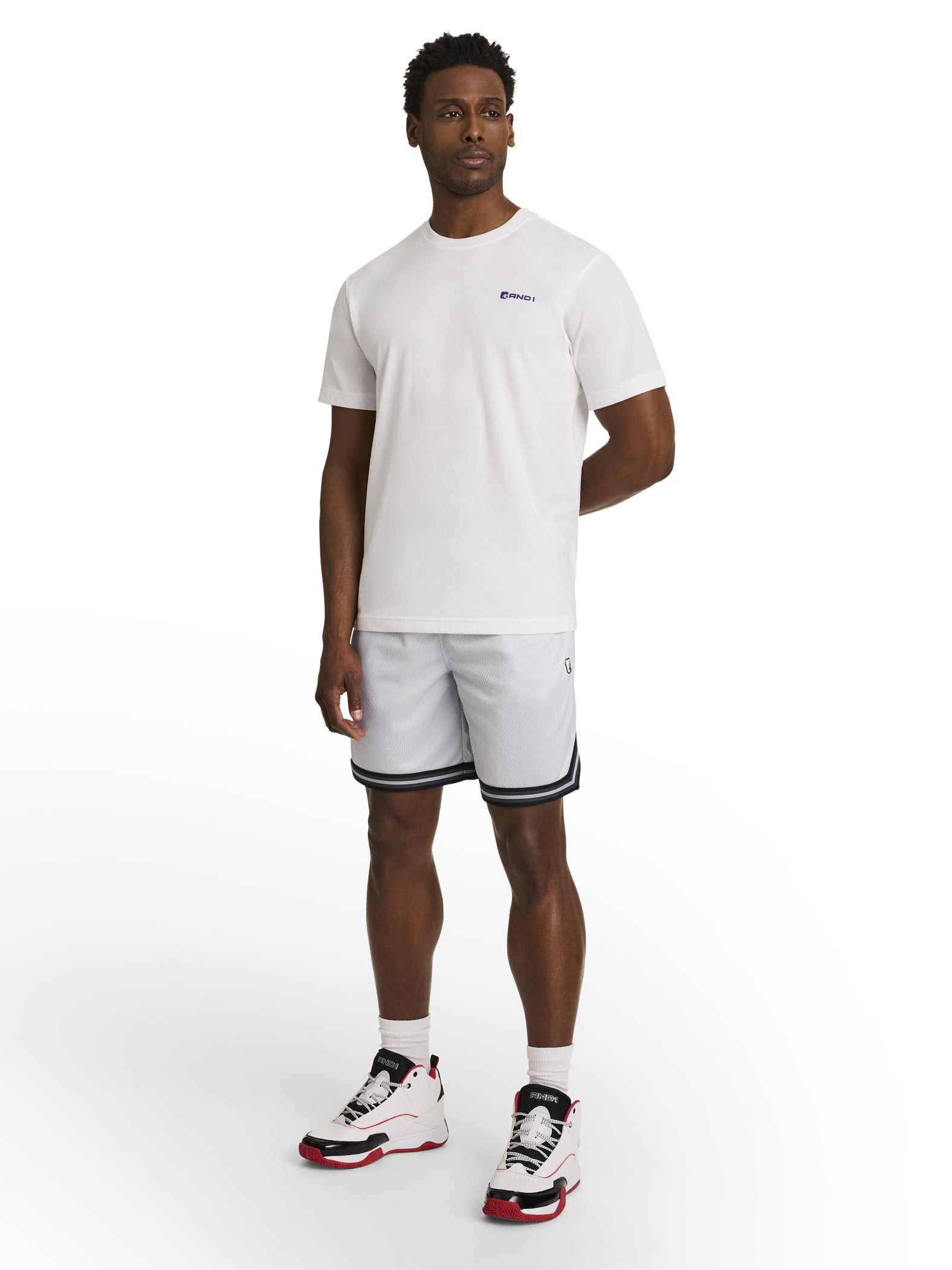 AND1 Men's and Big Men's Challenger Short, 8" inseam, Sizes XS-5XL