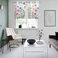thumbnail image 3 of Spring Floral Kitchen Curtains Window Panels, Pink Blue Flowers Butterfly Wooden Insulated Window Treatment Curtain, Grommet Curtains for Bedroom/Living Room/Bathroom, 2 Piece 27.5"Wx39"L, 3 of 8